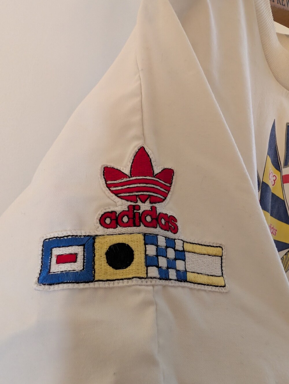 🔥RARE Vintage 1980s Adidas Vangard Windsurfing crewneck sweatshirt - Unisex 🔥 - Picture 10 of 16